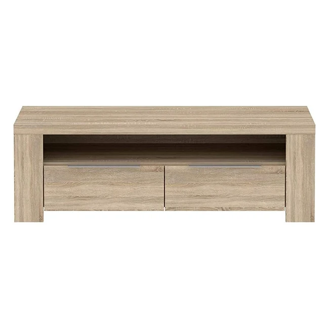 TV-Schrank Forte Calpe mit 2 Schubladen Sonoma Eiche 41 x 124 x 50 cm