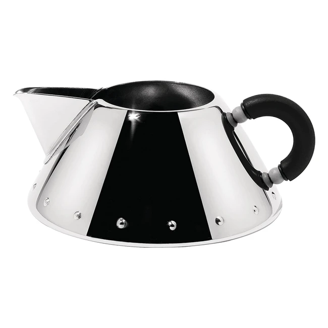 Alessi 9096 B Teekanne aus Edelstahl mit Polyamid-Griff in Schwarz – 20 cl Kapazität