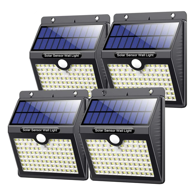 Lampe Solaire Extérieure VOOE - 97 LED Haute Qualité, Détecteur de Mouvement, Éclairage Puissant et Étanche pour Jardin, Garage et Cour