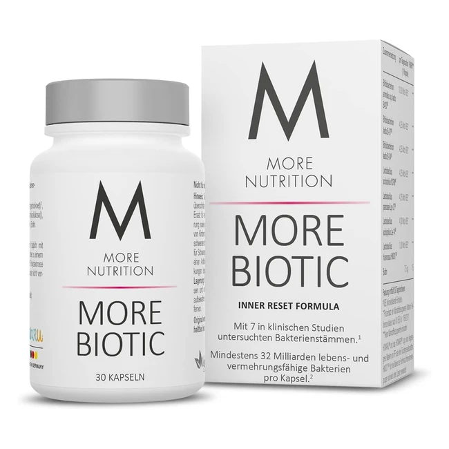 more biotic 30 Probiotika Kapseln für Darmflora und Scheidenflora, 7 klinisch getestete Bakterienstämme