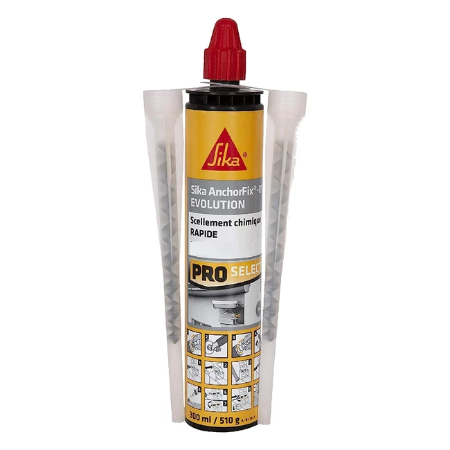 Scellement chimique Sika Anchorfix 01 Evolution Gris - Fixation d'objets lourds tous supports - 300ml