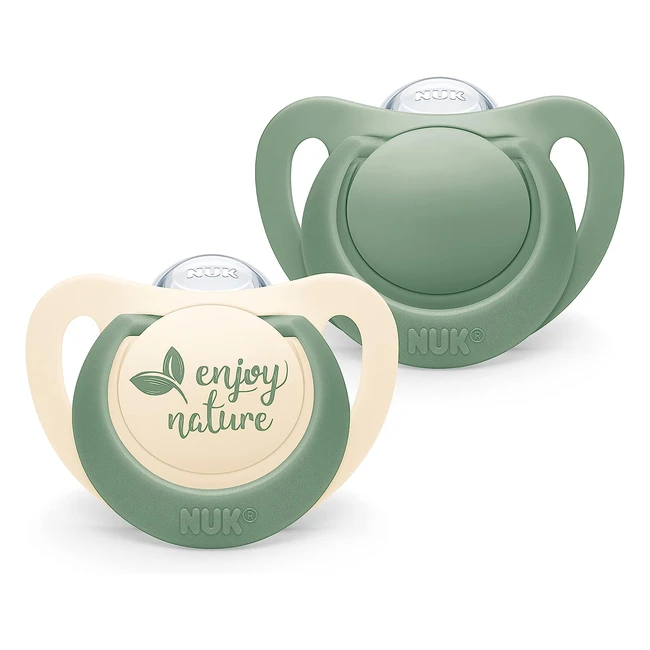 NUK for Nature Baby Dummy - Sustainable Silicone Soothers - 100% Natural Raw Materials