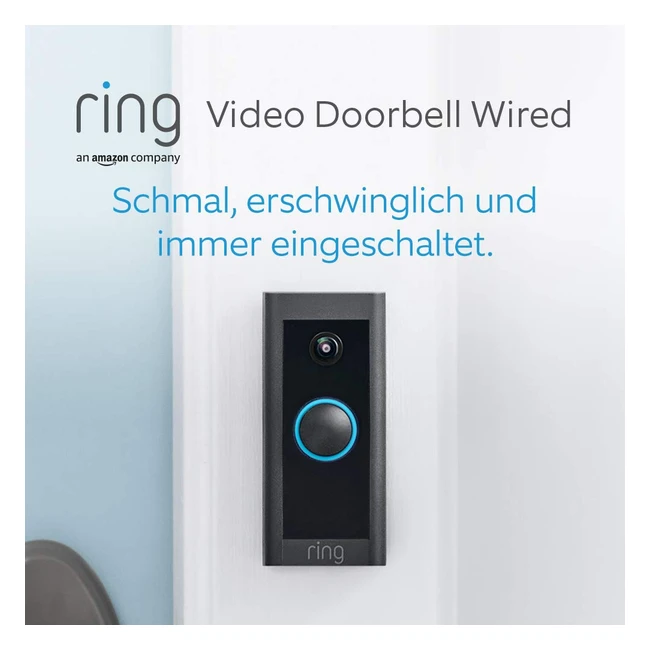 Ring Video Doorbell Wired - Zertifiziert & Generalüberholt - Funktioniert mit Alexa - Ref: 12345