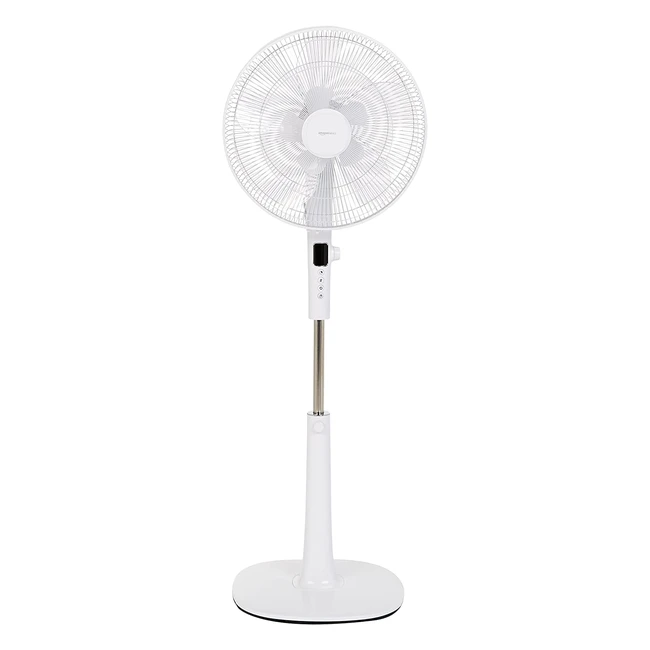 Ventilateur Oscillant Numérique sur Pied 5 Pales Doubles 12 Vitesses avec Télécommande