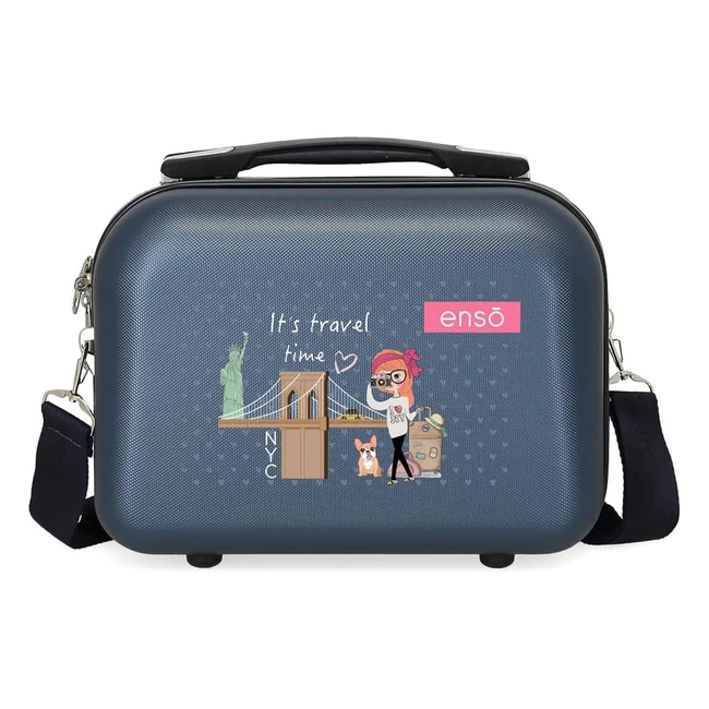 Enso Reisezeit Kulturtasche blau ABS Toilettenbeutel