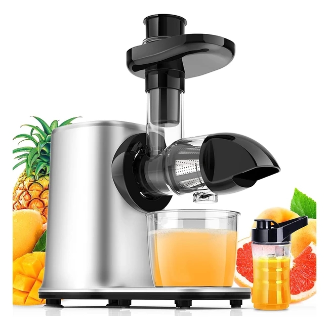 Licuadora prensado en frio para verduras y frutas - Extractor de zumo con 2 velocidades y función inversa