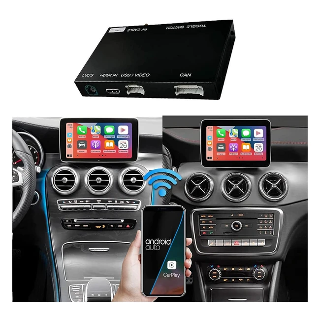Carplay Inalámbrico Android Auto para Mercedes Benz GLC W205 V A B E CLS Clase W212 X156 C117 W246 2015-2018