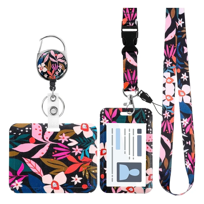 Porte-badge tour de cou avec portecartes - Pratique et élégant