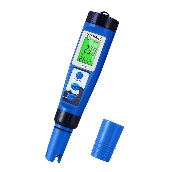 Testeur pH et sel piscine - Mesure précise et rapide - 5 en 1 - Pour aquarium, eau potable, hydroponie, spa