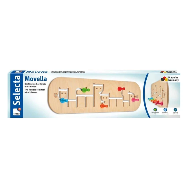 Portemanteau enfant en bois Selecta 60007 - Moderne et fonctionnel