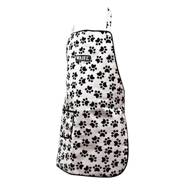 Wahl Paw Print Apron - Waterproof Grooming Apron with Pockets - Hair Repellent - Pet Groomers' Essential