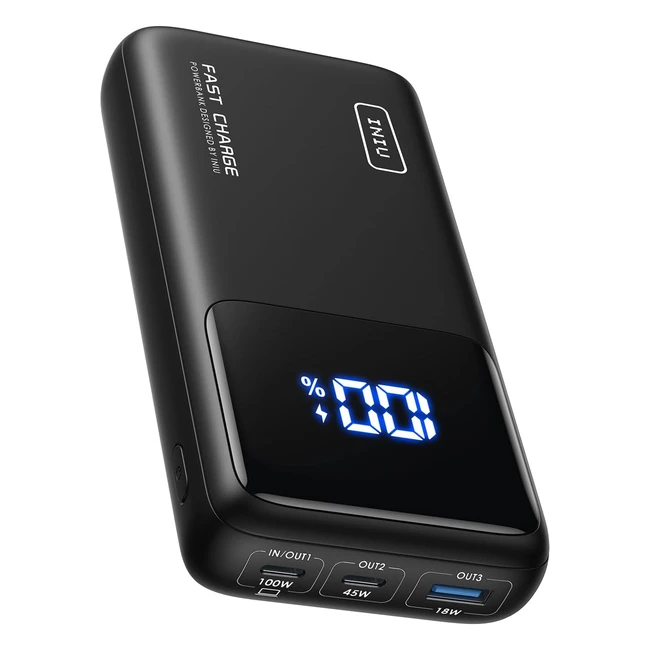INIU Portable Charger 25000mAh Power Bank | Fast Charging USB C | 100W Output | Laptops & Phones | Battery Pack