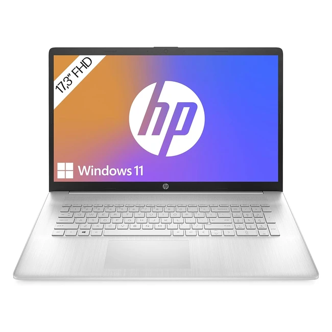 HP Laptop 17,3'' FHD Display, Intel Core i3-1115G4, 8GB DDR4 RAM, 256GB SSD Speicher, Intel UHD Grafik, Windows 11 Home, QWERTZ Tastatur, Silber