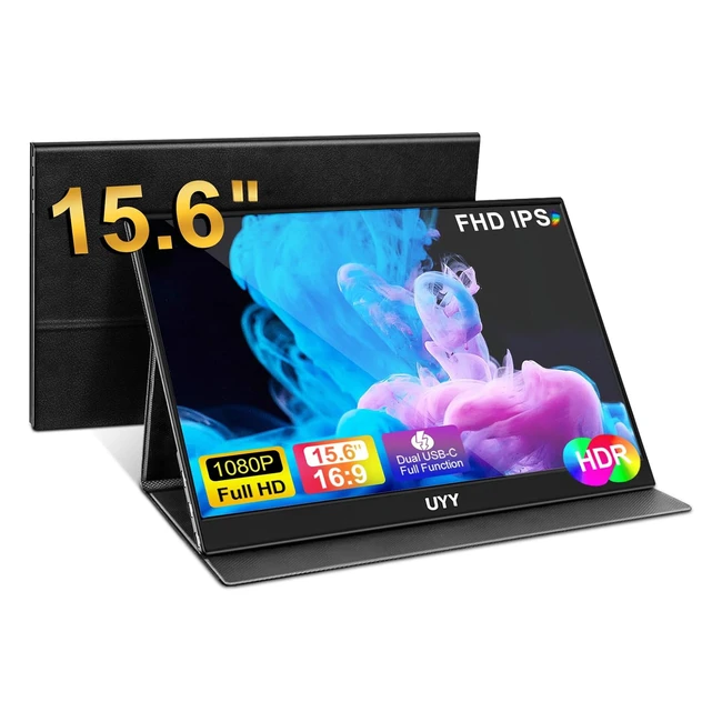 Monitor Portátil HDR FHD, Segundo Monitor Externo con FreeSync, Altavoces Duales - Modelo UYY