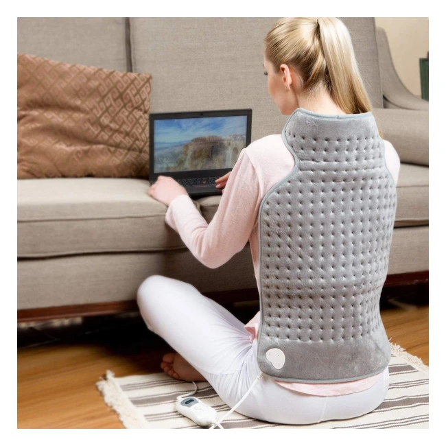 Hangsun Electric Heating Pad TP260 - Hot Therapy for Back and Neck Pain Relief - 6 Temperature Settings