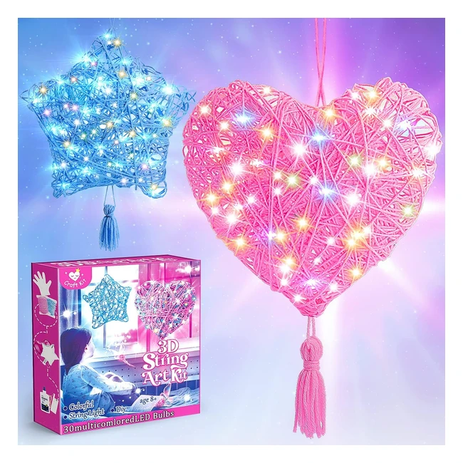 Cadeau Fille 6-12 ans | Jouet Fille 614 ans | Activités Manuelles pour Enfant | Loisirs Créatifs | String Art Lampe DIY