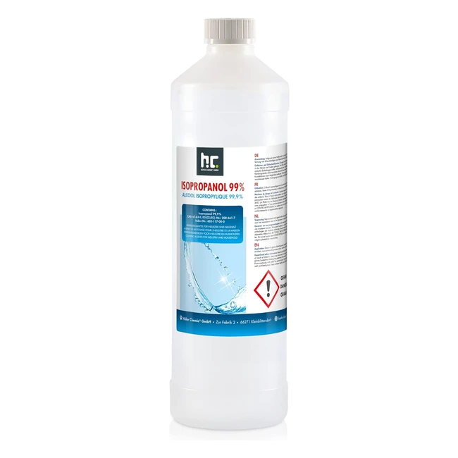 6 x 1L Isopropanol 999 IPA Alcool Isopropylique de Hofer Chemie - Parfait comme Solvant et Dégraissant