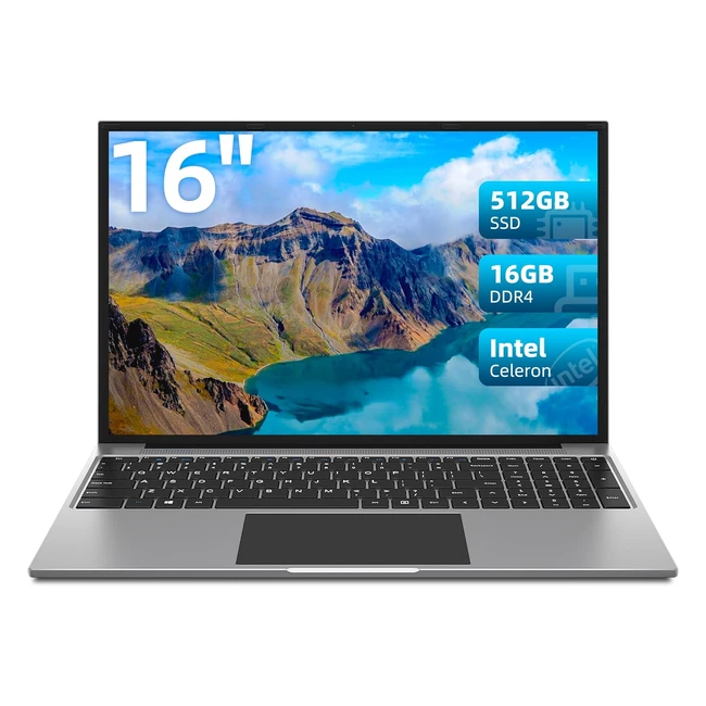 Portátil Jumper 16GB RAM 512GB SSD 16 FHD PC Celeron 29GHz 1920 1200 IPS