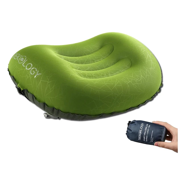 ¡Almohada de camping y viaje inflable Trekology Aluft 20! ¡Compacta, cómoda y ergonómica!