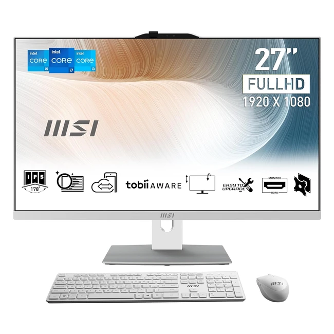 Ordenador de sobremesa MSI Modern AM272P 12M463EU - 27 pulgadas, Intel Core i5-1235U, 16GB RAM, 512GB SSD