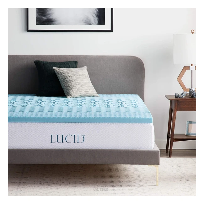 Topper Lucid in Memory Foam Gel Rinfrescante - Supporto a Zone - Coprimaterasso 5 cm - 120x190 cm