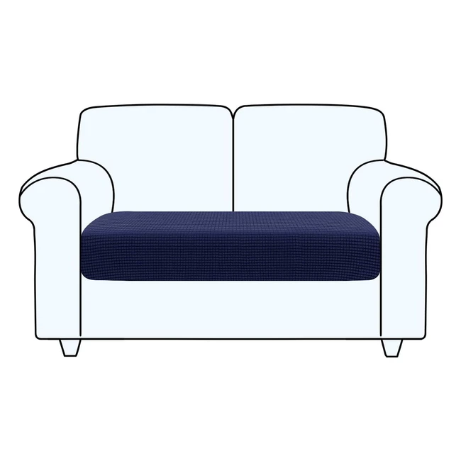 Fundas de Cojín Taococo - Protector de Asiento de Tela de Poliéster - Azul Oscuro - Alta Elasticidad - 2 Plazas