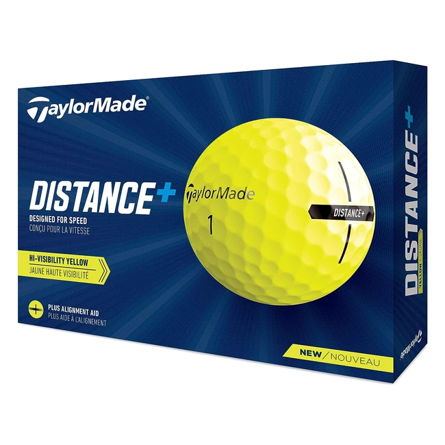 Bola de Golf TaylorMade Distance para Hombre - Mayor Velocidad y Distancia