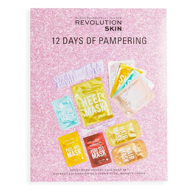 Calendrier de l'Avent 12 jours soins visage corps et cheveux Revolution Skincare