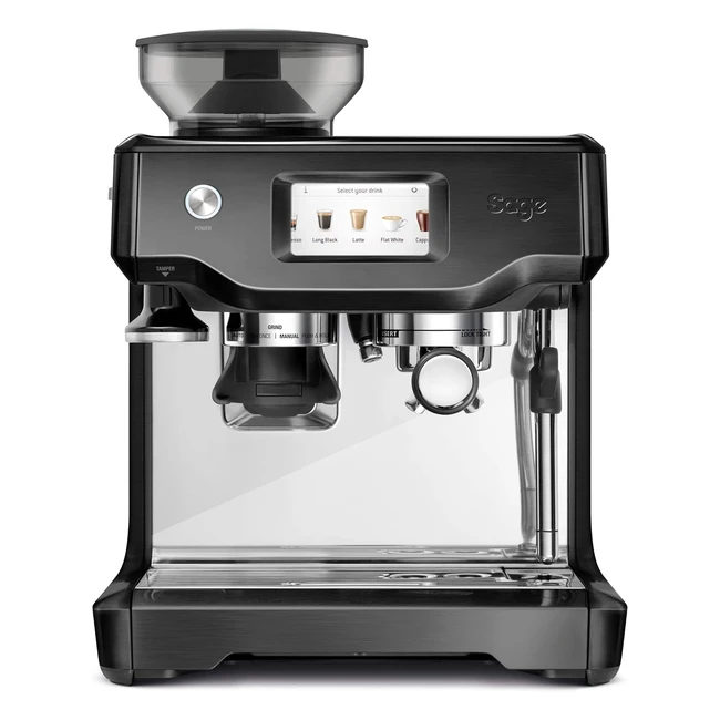 Macchina per caffè Sage Appliances SES880 The Barista Touch, Black Stainless - Personalizzabile e Intuitiva