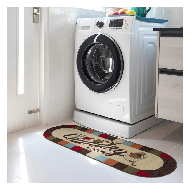 Passatoia Ovale Ottomanson con Bordo a Quadretti - Collezione Laundry - 50 cm x 150 cm