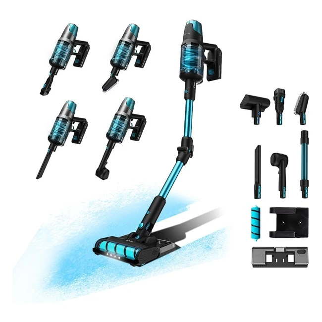 Aspirateur Balai Conga Rockstar 8500 Infinity Ergowet Animal Turbo 4 en 1 - 680W, 30kPa, 100 min d'autonomie