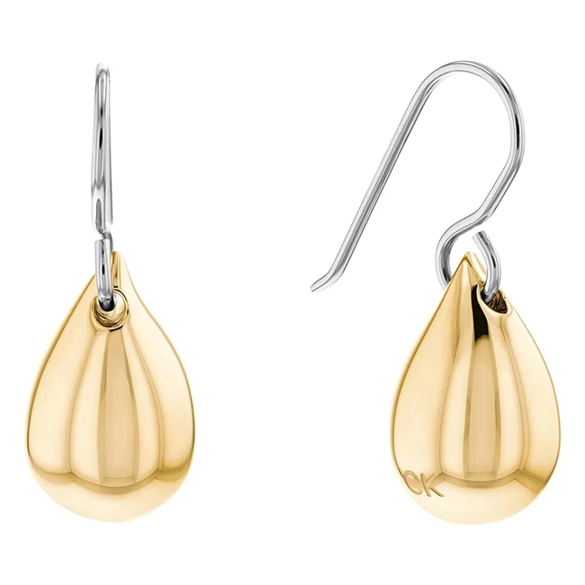 Orecchini pendenti Calvin Klein Sculptured Drops in acciaio inossidabile