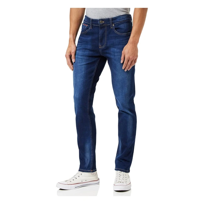 Jeans uomo Tommy Jeans Austin Slim Tapered - Blu Aspen Dark Blue Stretch - 36W 36L