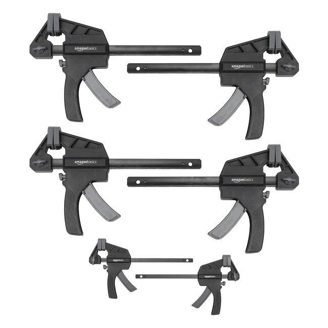 Morsetti a barra Amazon Basics, confezione da 6, 2x1016 cm e 4x1524 cm, Nero/Grigio