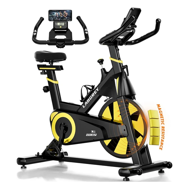 Cyclette Professionale Labgrey - Bicicletta Indoor con Schermo LCD - Volano 15kg - Fitness a Casa