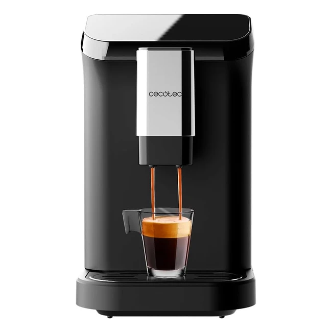 Macchina da caffè superautomatica Cecotec, cremmaet macchia black, 1350W, pompa di pressione 19 bar, sistema plugplay, macinacaffè integrato