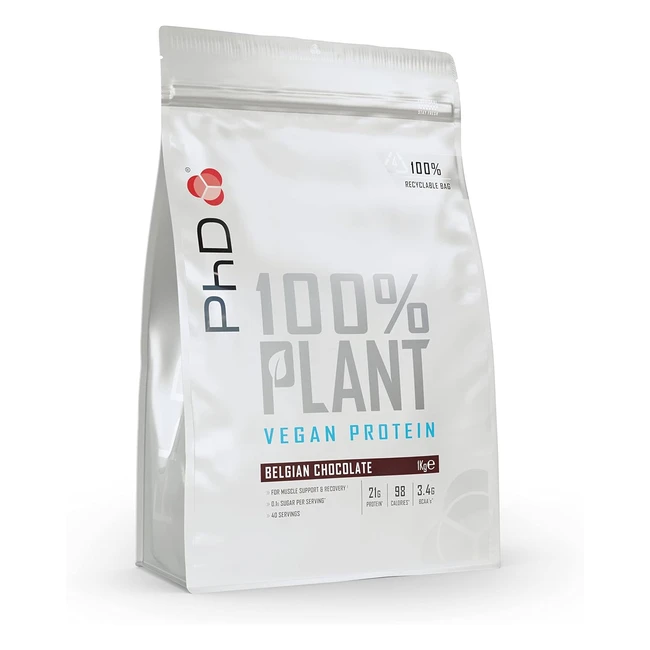 PhD Nutrition Protéine Vegan pour Musculation et Prise de Masse - Chocolat Belge - 1kg