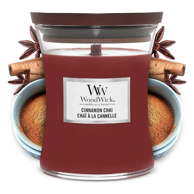 Woodwick Duftkerze mit knisterndem Docht, 80 Stunden Brenndauer, Kirschduft