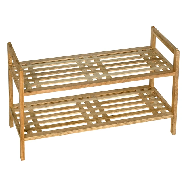 Zapatero Norway 2 Repisas Madera Nogal 69x405x27cm - Wenko