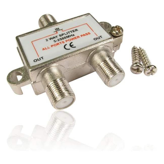 CDL Microcavo Splitter 2 Vie Femmina per Cavo Satellitare Virgin Media TV Digitale - Alta Perdita di Ritorno