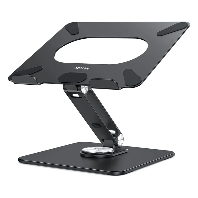 Support ordinateur portable Besign LSX7 - Base rotative 360° - Ergonomique - Compatible Air Pro Dell HP - 10-15.6 pouces