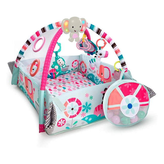 Tapis d'éveil évolutif Bright Starts 5en1 avec balles et jouets - Rose