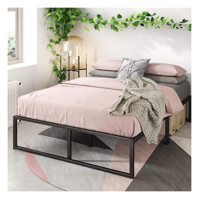 Cama Plataforma Zinus Lorelai 150x200 cm - Elegancia Minimalista - Fácil Montaje
