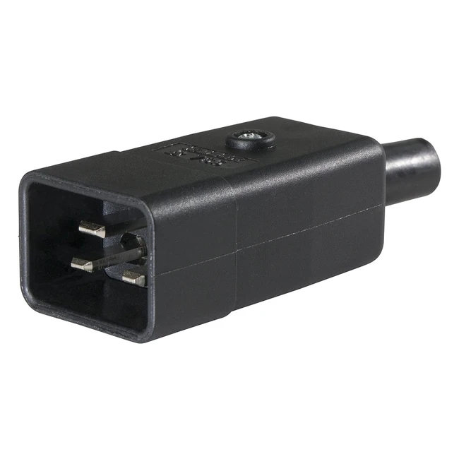 Schwabe Thermoplast Gertestecker Kaltgeräte Typ C20 bis 70 Grad Schwarz 62084