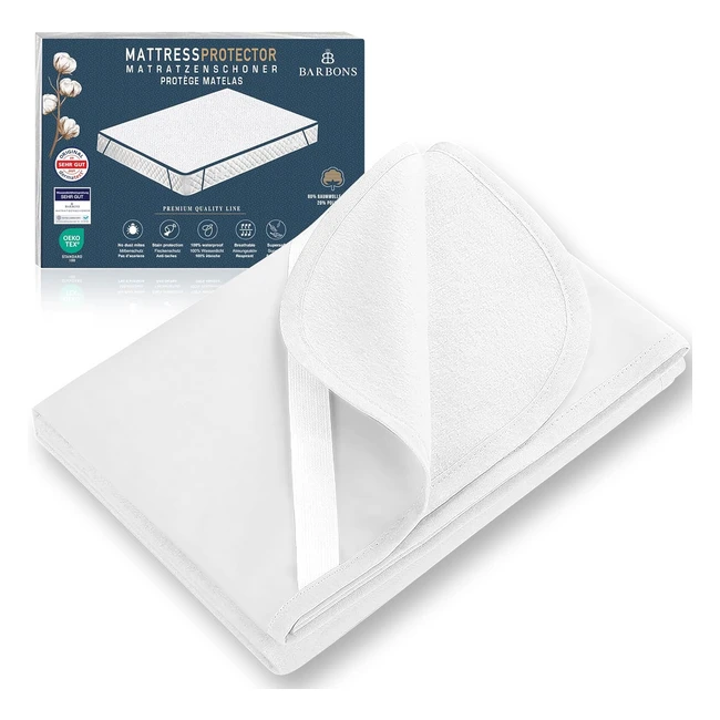 Barbons Matratzenschoner 90x200 180x200 140x200 cm wasserdichte Matratzenauflage 160x200 100x200 60x120 70x140 cm waschbare Inkontinenzauflage 100x200 cm