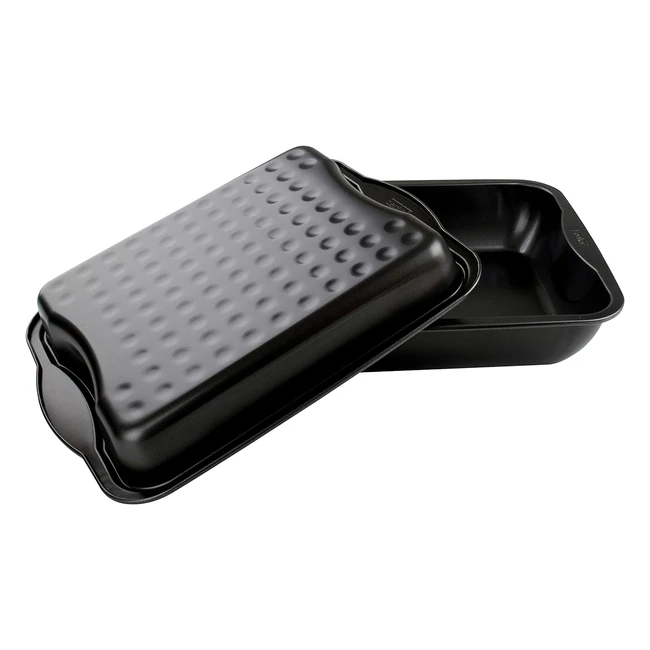 Zenker 3453 Rostiera XXL con Coperchio 40x34x8 cm - Alta Qualità - Confezione Regalo