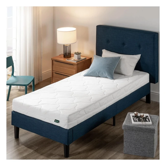 Zinus Hybrid Matratze mit 7-Zonen Stütze Taschenfederkern Matratze waschbar bis 40°C 90 x 200 cm Höhe 16 cm H2 mittelfeste Matratze in einer Box Öko-Tex