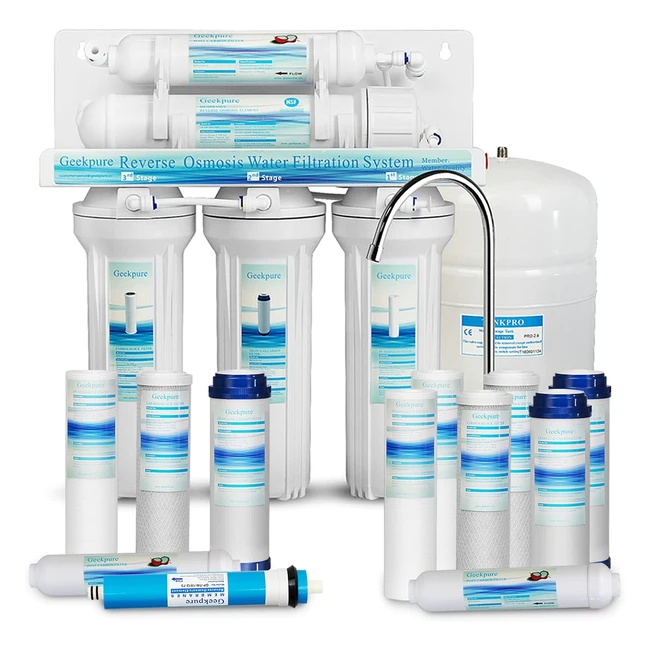Filtro de Agua Potable de 5 Etapas Geekpure + 7 Filtros de Repuesto