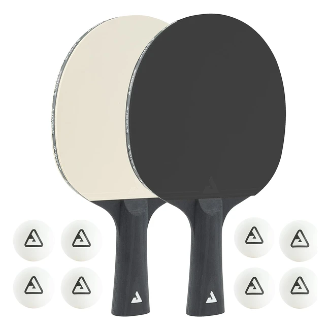 Joola Juego de Raquetas de Tenis de Mesa - 2 Palos + 8 Pelotas - Ideal para Familias y Profesionales