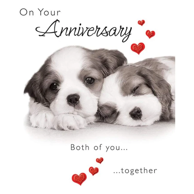 Tarjeta de Aniversario Piccadilly Greetings - Your Anniversary - 203 x 152 cm - Blanco/Marrón/Rojo